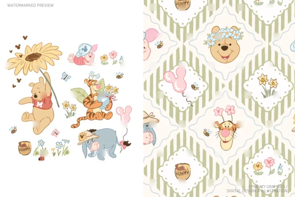 Winnie the Pooh Floral Spring Set  [107] - Sets