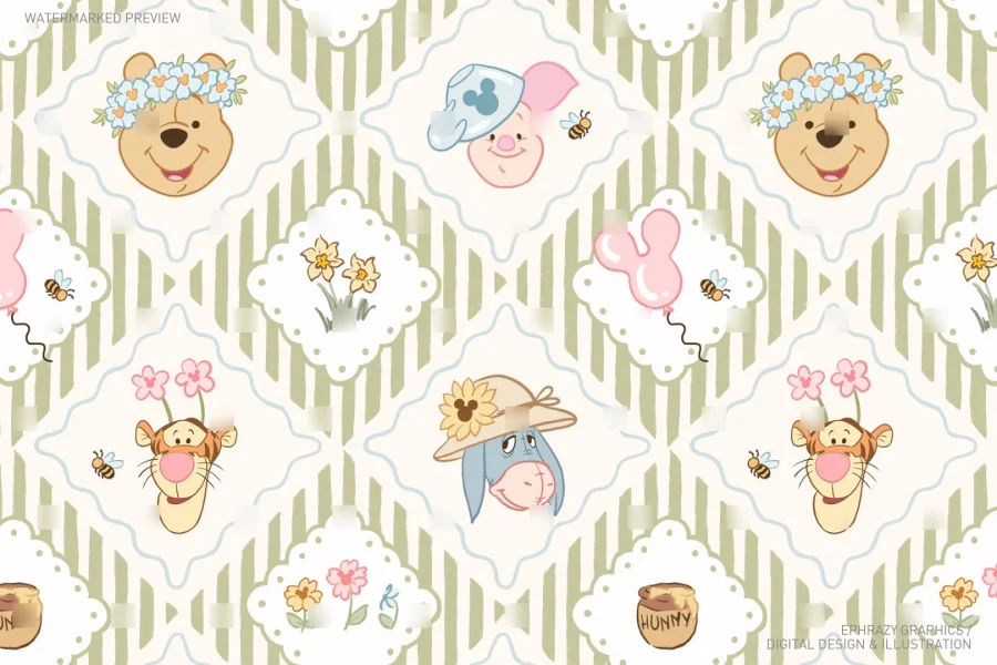 Winnie the Pooh Floral Spring Set  [107] - 4