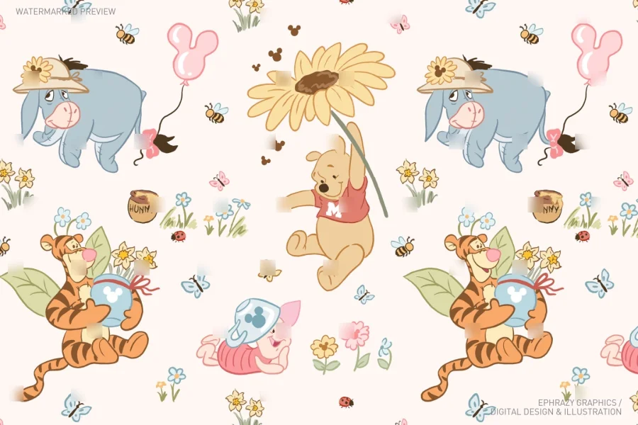 Winnie the Pooh Floral Spring Set  [107] - 5