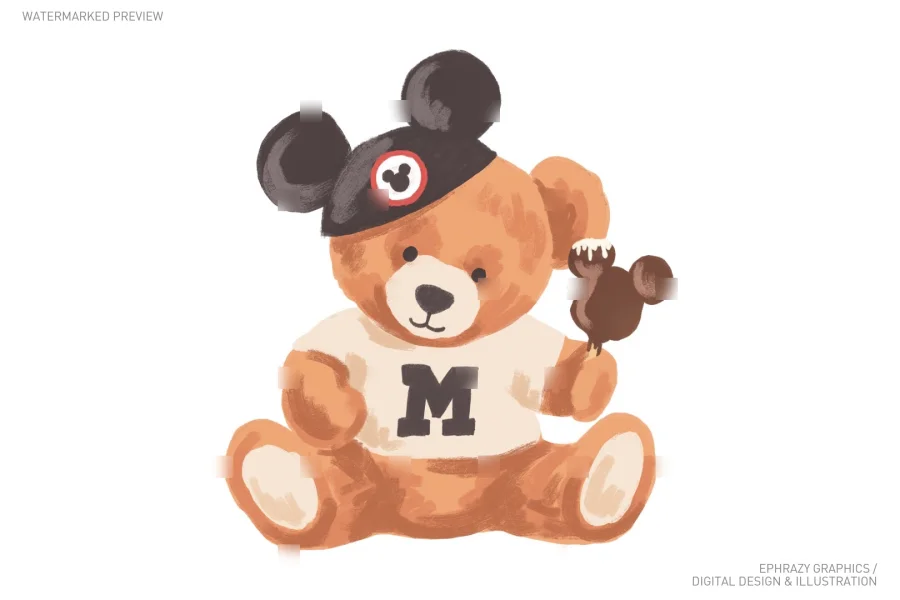 Disney Teddy Bear Mickey Ears Set [109] - 6