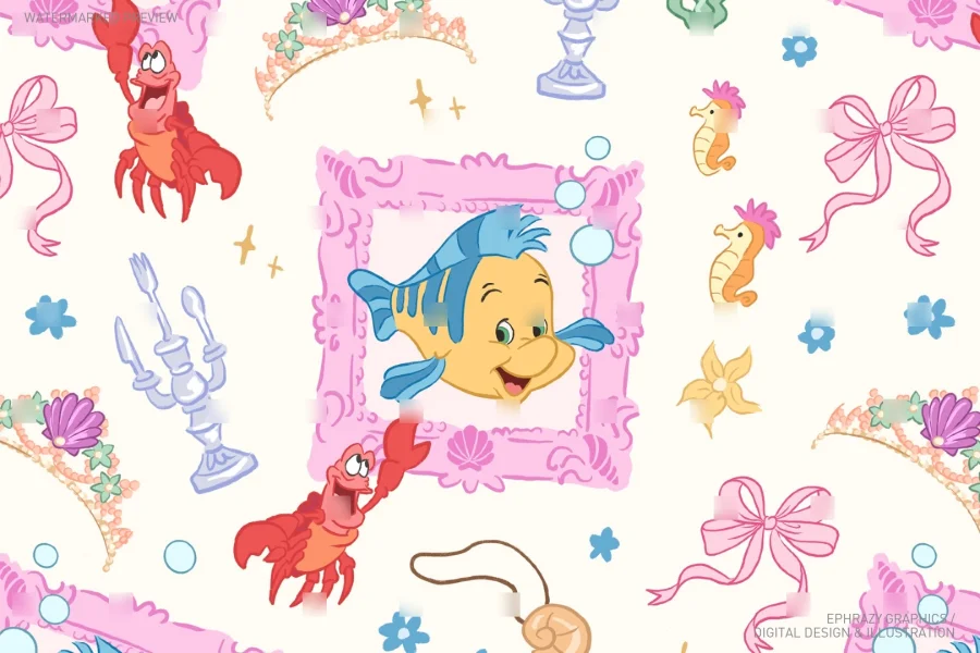 Little Mermaid Ariel Flounder Sebastian Set [112] - 5