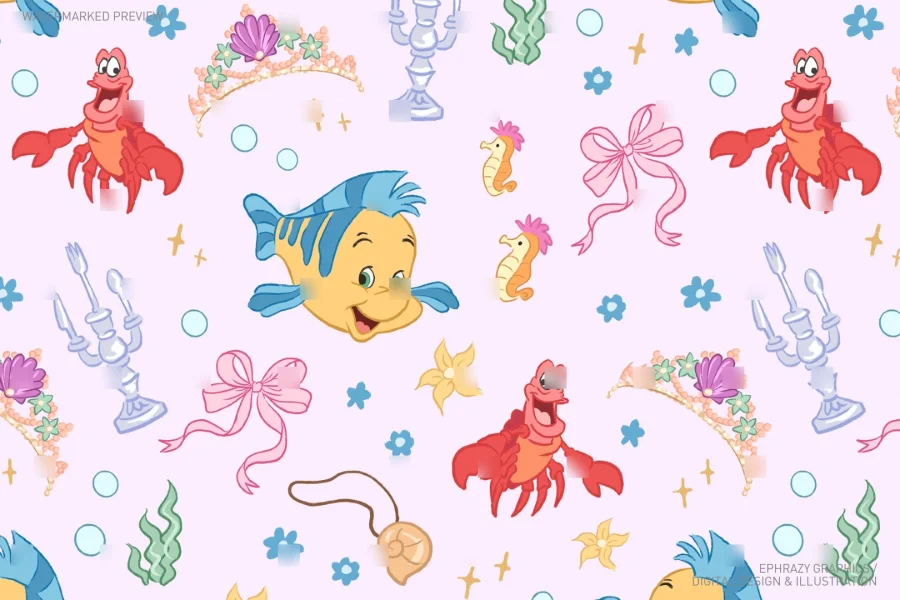 Little Mermaid Ariel Flounder Sebastian Set [112] - 6