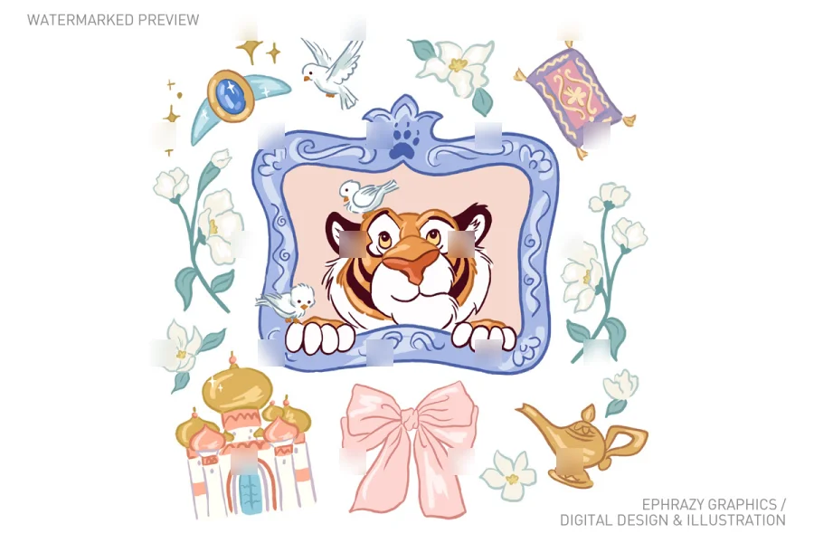 Aladdin Rajah Clipart [117] - 1