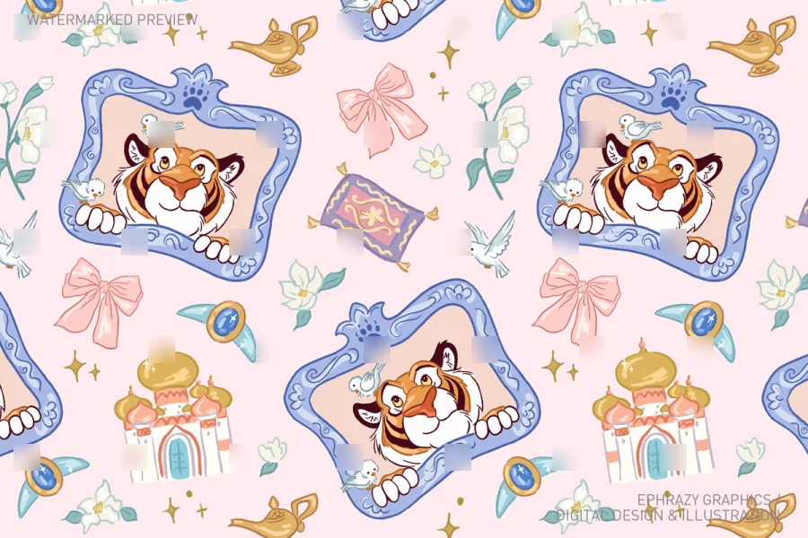 Aladdin Rajah Seamless Pattern [117] - 2