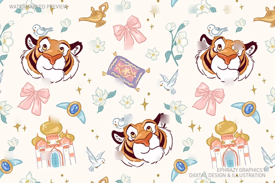 Aladdin Rajah Seamless Pattern [117] - 4