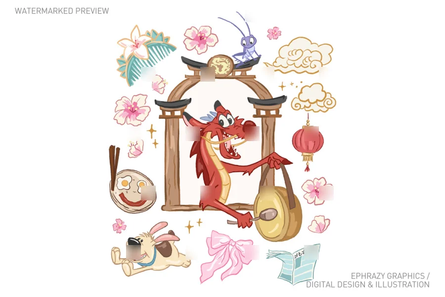 Mulan Mushu Cri-Kee Set [118] - 3