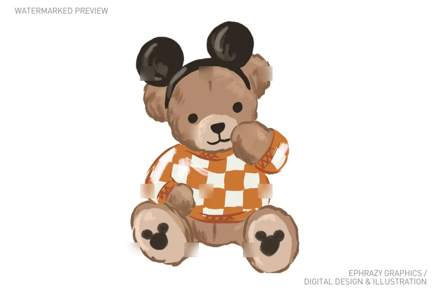 Disney Teddy Bear Minnie Ears Fall Set [119] - 4