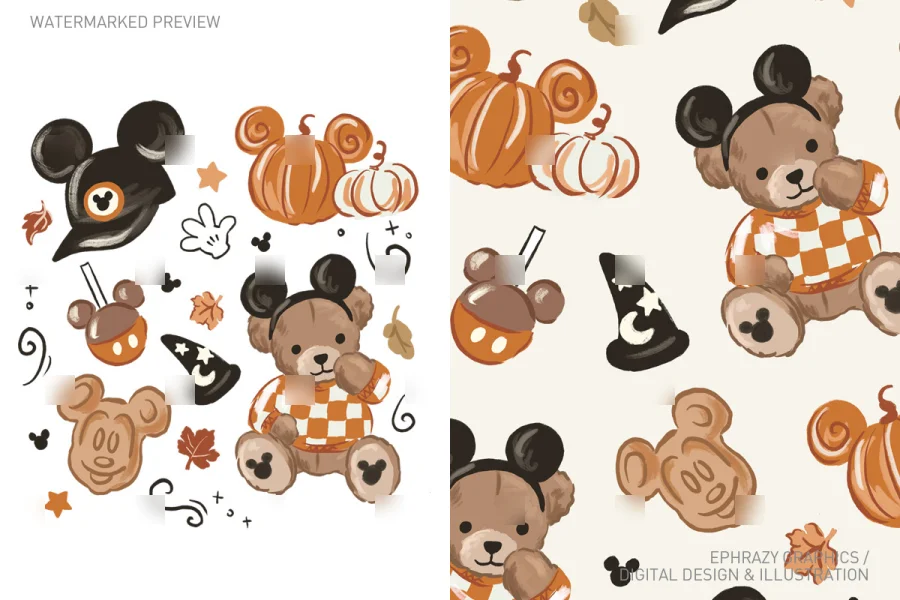 Disney Teddy Bear Minnie Ears Fall Set [119] - 6