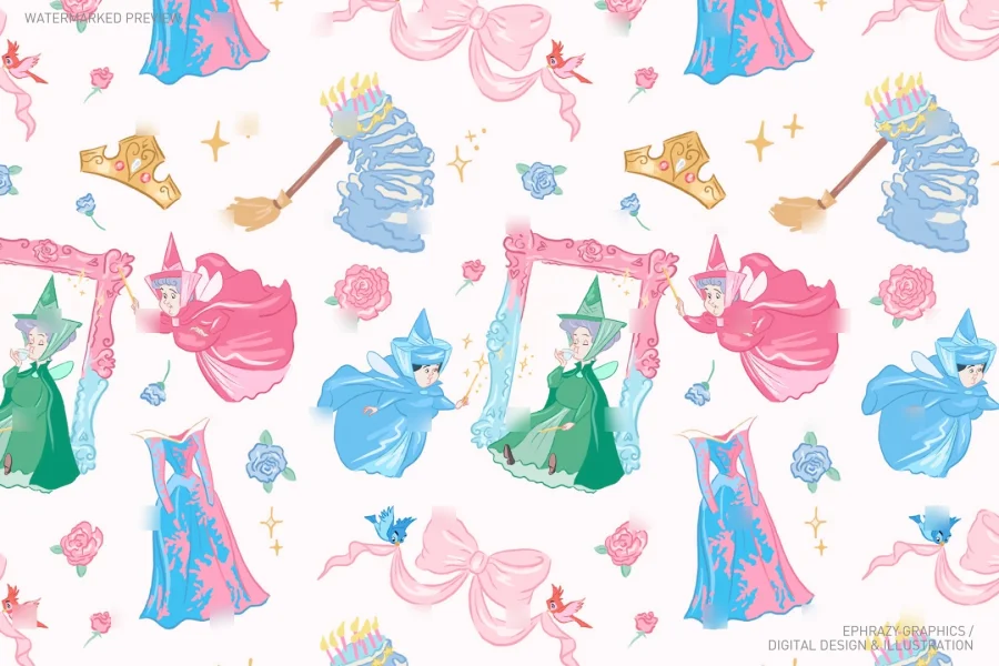 Sleeping Beauty Good Fairies Set [121] - 3