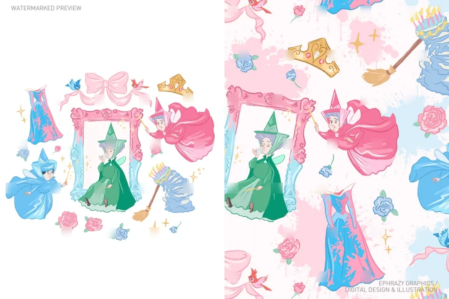 Sleeping Beauty Good Fairies Set [121] - 1