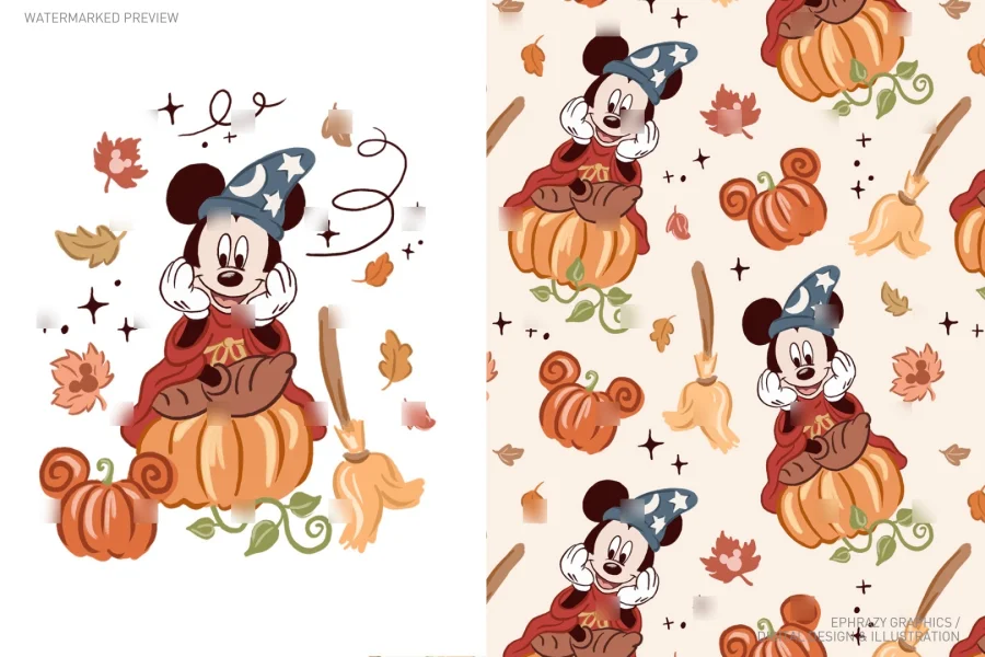 Sorcerer Mickey Fall Pumpkins Set [122] - 1
