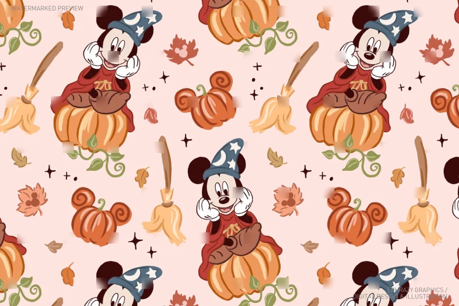 Sorcerer Mickey Fall Pumpkins Set [122] - 4