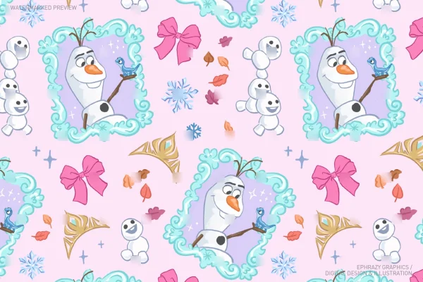Frozen Olaf and Bruni Seamless Pattern [126] - Seamless