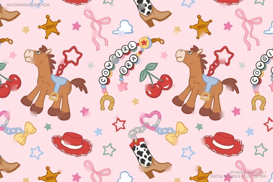 Toy Story Jessie Cowgirl Charm Bracelet Set - 6