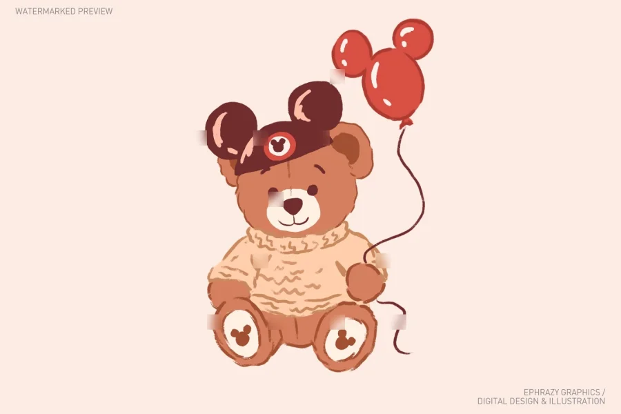 Fall Disney Parks Teddy Bear Clipart [133] - 2