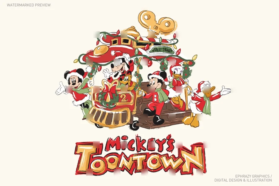 Mickey's Toontown Christmas Clipart [135] - 1