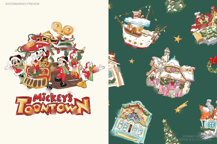 Mickey's Toontown Christmas Set [135] - 1