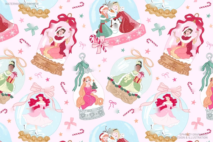 Disney Princesses Snow Globes Collection Set [138] - 3