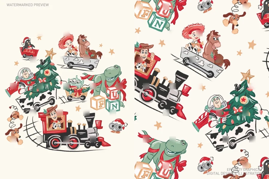 Toy Story Christmas Train Set [140] - 1