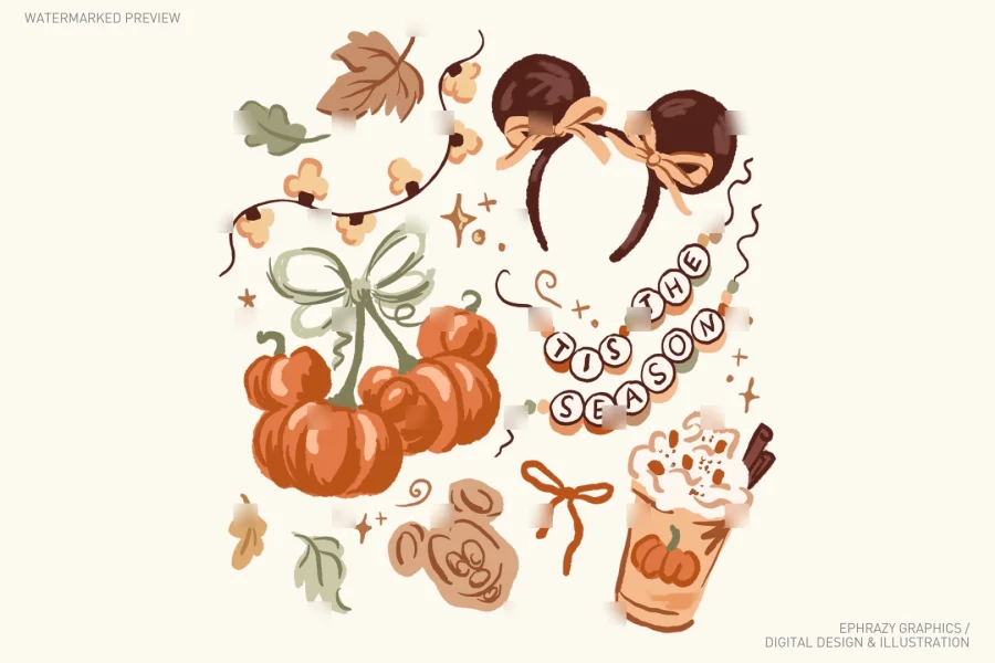 Minnie Pumpkin Spice Coquette Set [142] - 2