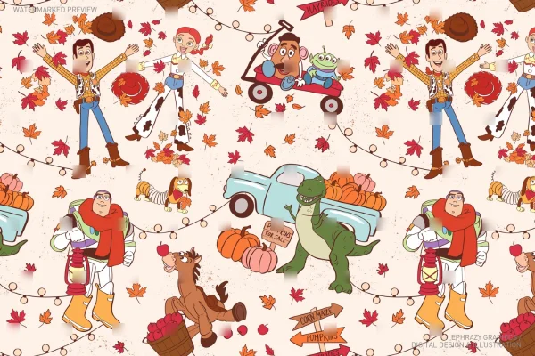 Toy Story Pumpkin Patch Seamless Pattern [143] - Seamless