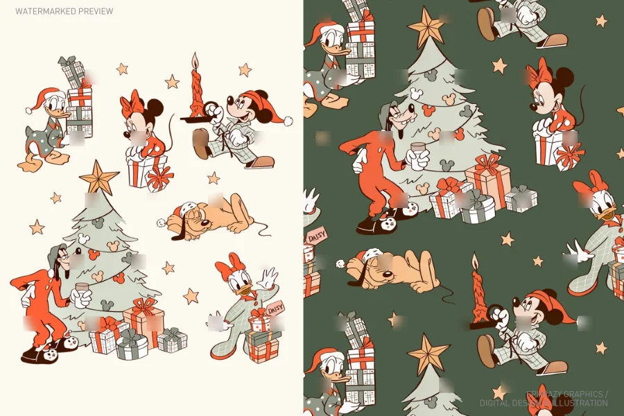 Mickey and Friends Christmas Tree Set [146] - 1