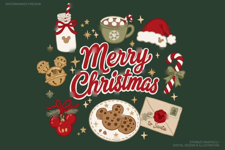 Mickey Christmas Cookies Clipart [147] - 2