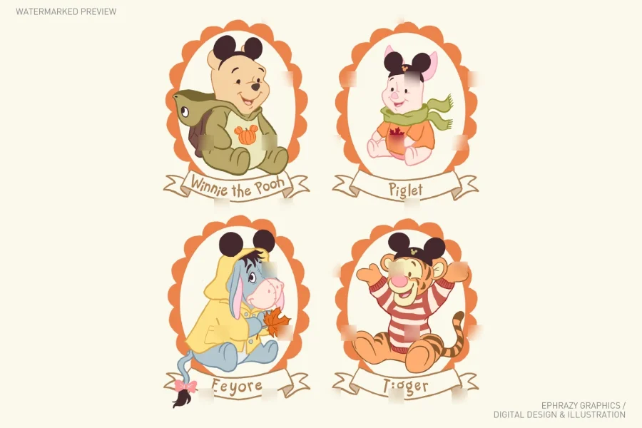 Winnie the Pooh Fall Friends Set [148] - 4