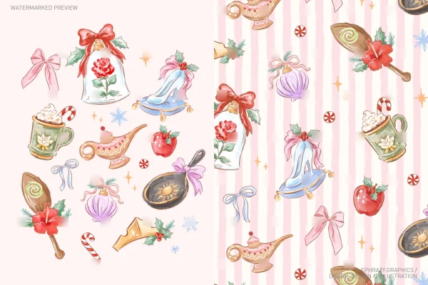 Disney Princess Christmas Watercolor Set [149] - Sets