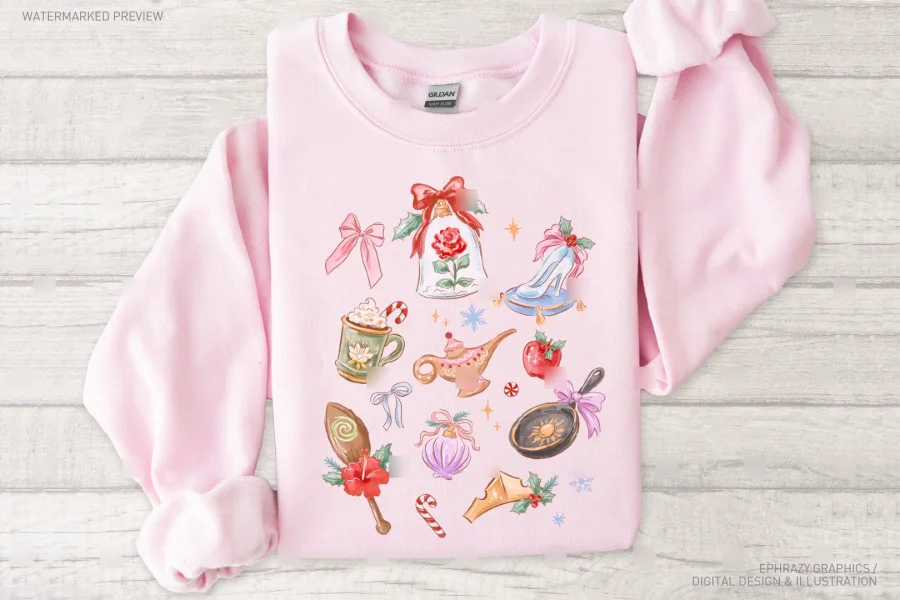 Disney Princess Christmas Watercolor Set [149] - 5