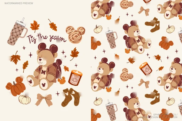 Tis the Season Fall Teddy Bear Set [150] - Sets