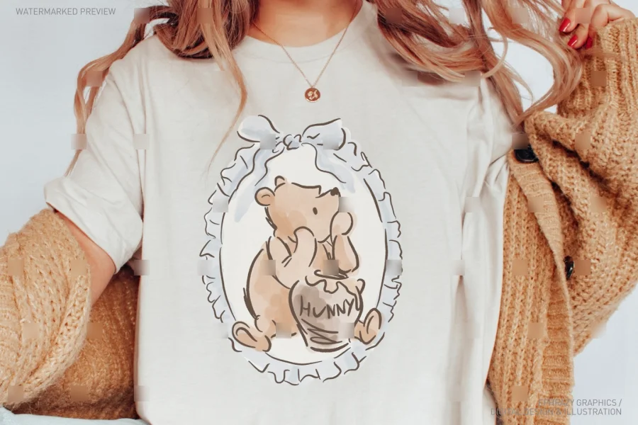 Classic Winnie the Pooh & Friends Watercolor Clipart [152] - 3