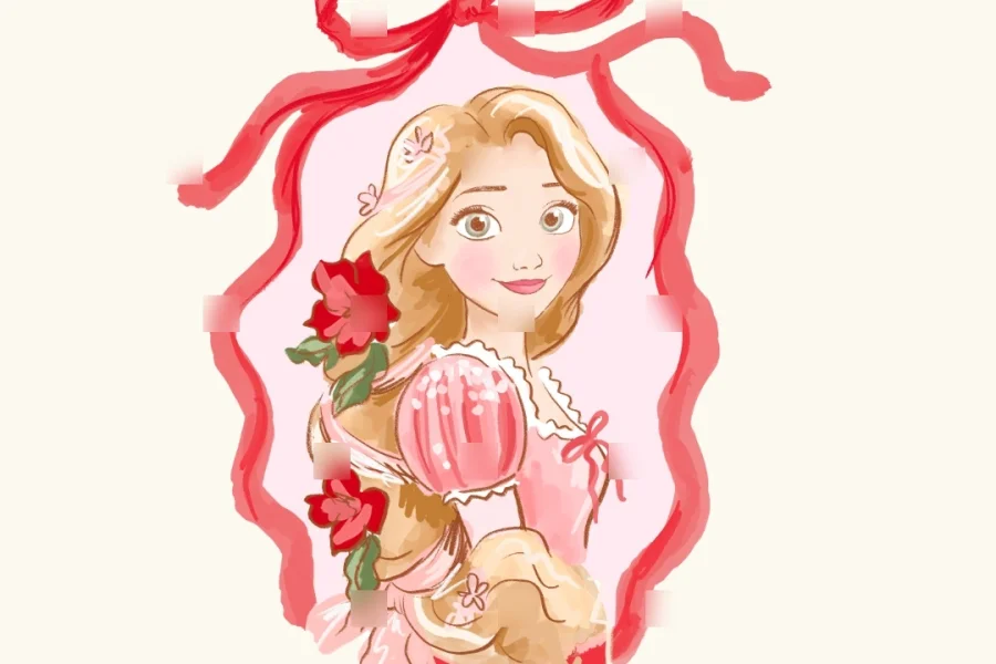 Disney Princess Christmas Watercolor Frame Clipart [158] - 4