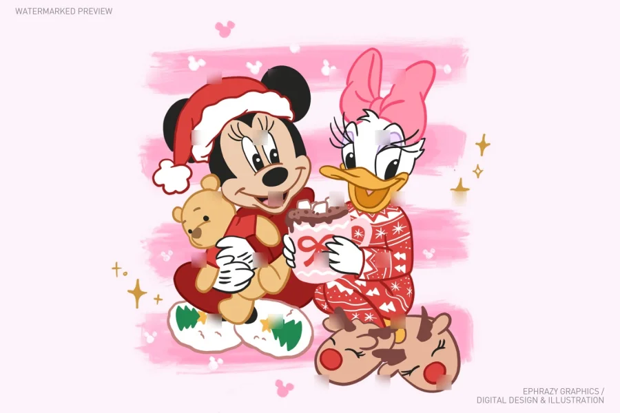 Minnie Daisy Christmas Pajamas Set [162] - 10