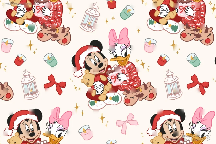 Minnie Daisy Christmas Pajamas Set [162] - 8
