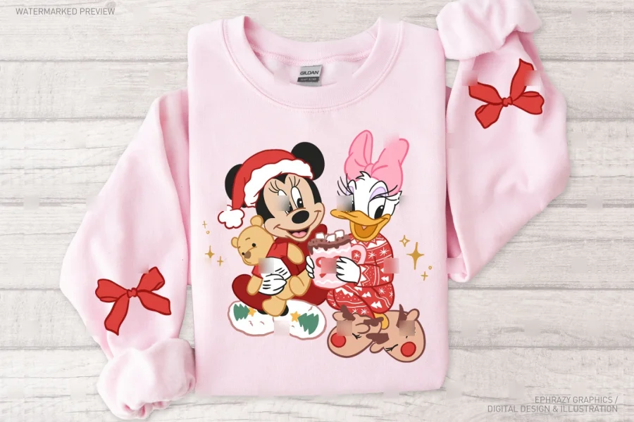 Minnie Daisy Christmas Pajamas Set [162] - 7