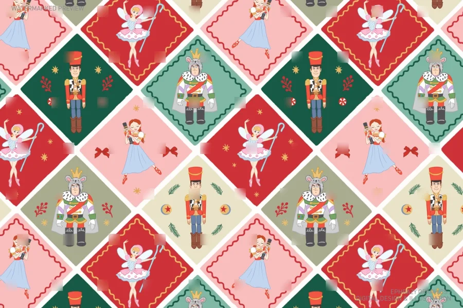 Toy Story Nutcracker Ballet Seamless Pattern [164] - 1