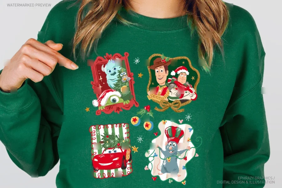 Disney Pixar Christmas Characters Set [167] - 5