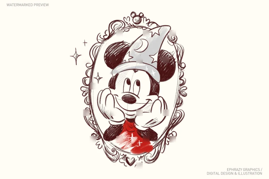 Sorcerer Mickey Valentine's Day Clipart [168] - 4