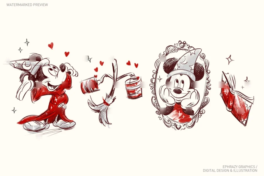 Sorcerer Mickey Valentine's Day Set [168] - 5