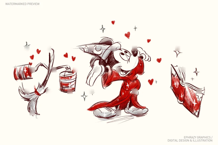 Sorcerer Mickey Valentine's Day Set [168] - 3