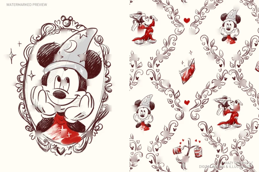Sorcerer Mickey Valentine's Day Set [168] - 1