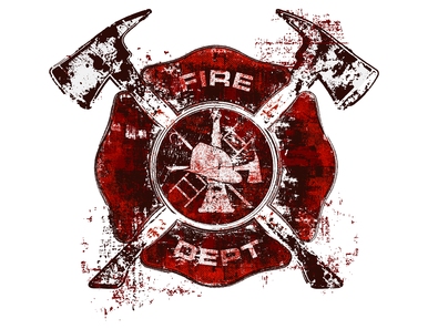 Firefighter Maltese Cross SVG Fire Department Vector Graphics Symbol  Fireman Logo Grunge Shirt Sublimation Design Illustration Clipart
