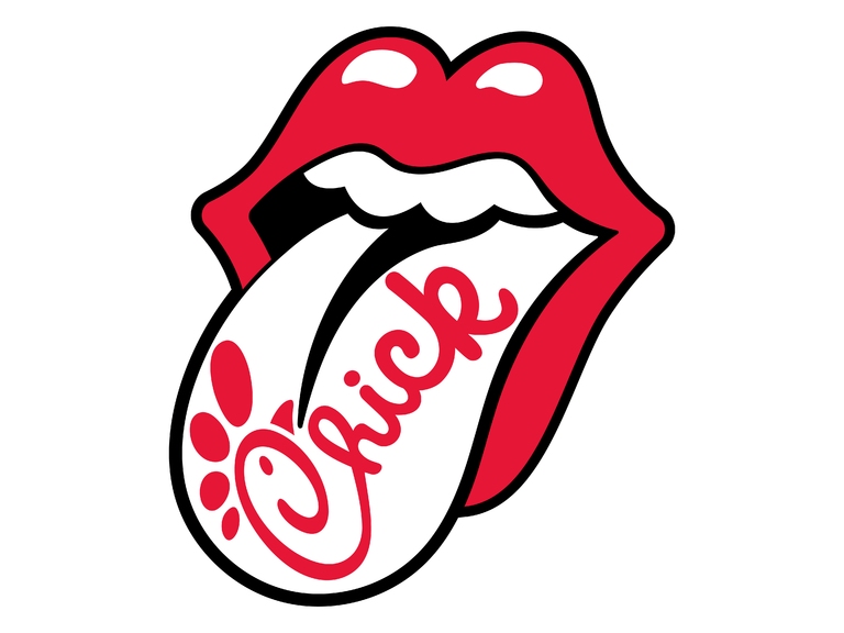 Chick Fil A Rolling Stones Lips Tongue CFA