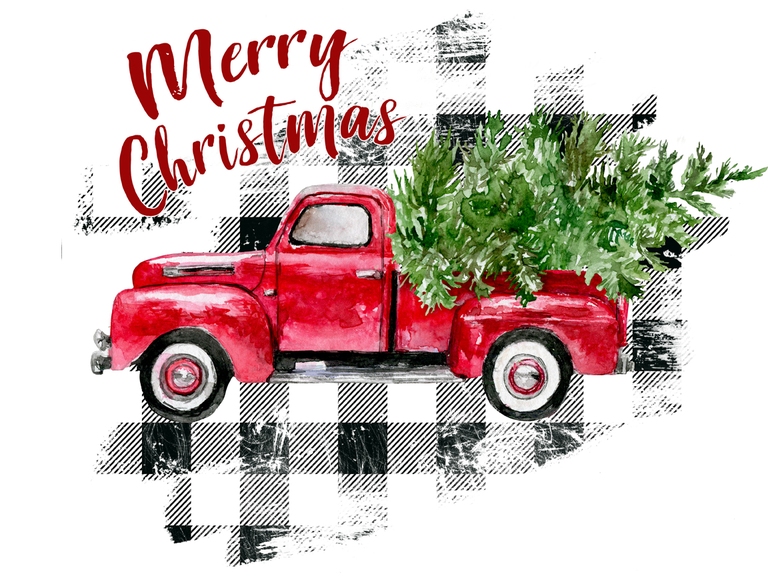 Christmas Holiday Plaid Truck Pack (002)