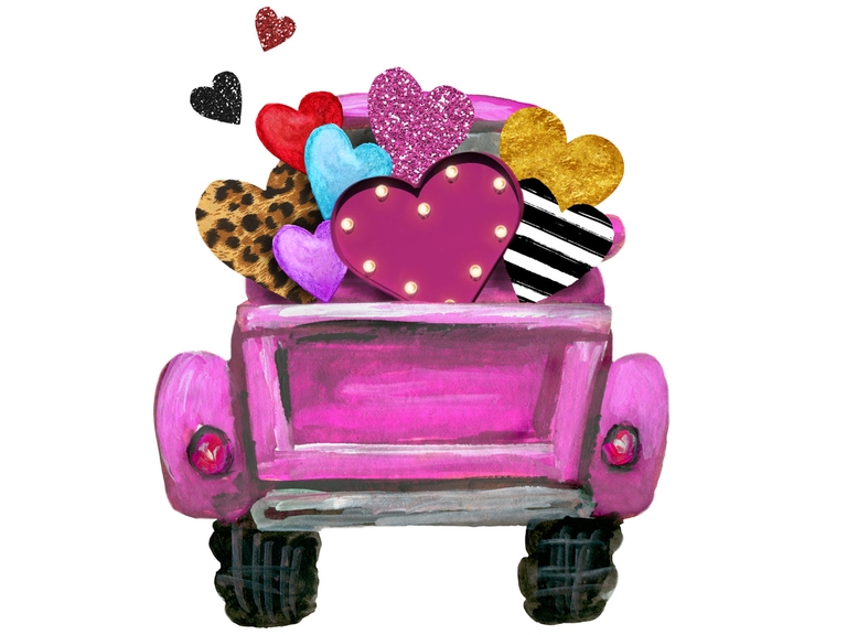 Purple Valentine Truck Back Pack