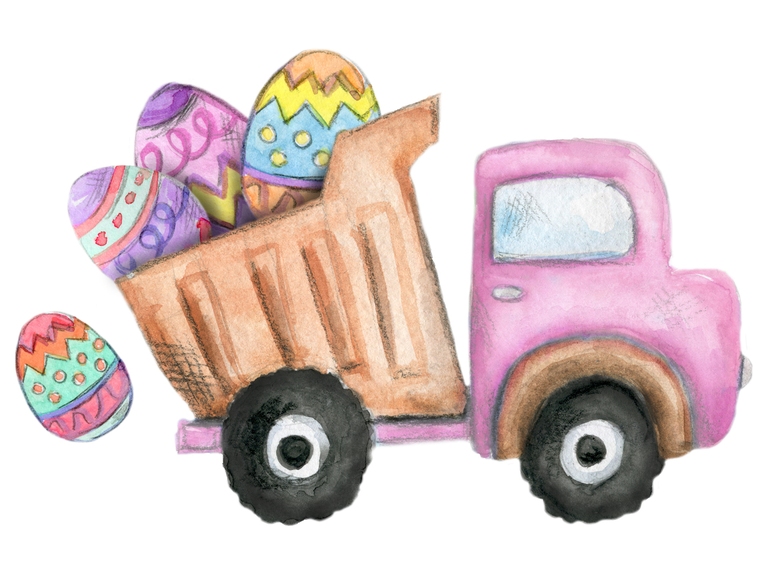 Easter Truck with Eggs Small (003)