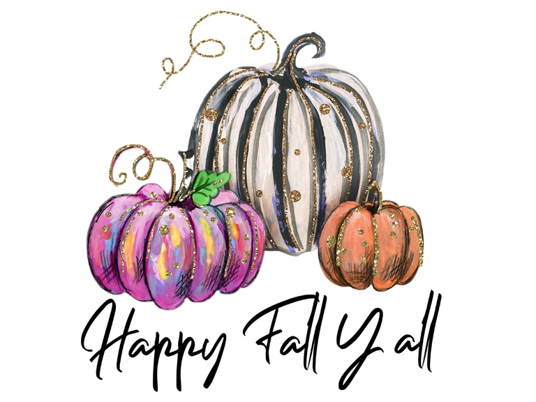 Happy Fall Y'All Pumpkins Pack