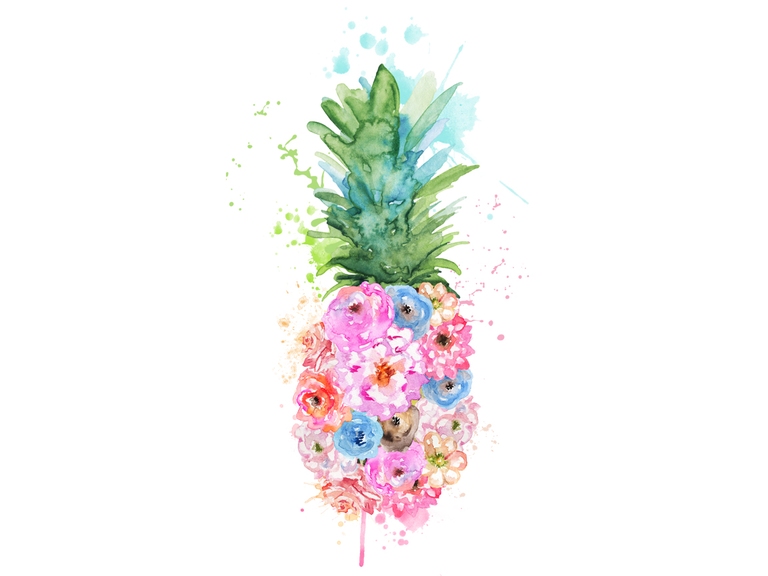 Pineapple Fruit Floral (001)