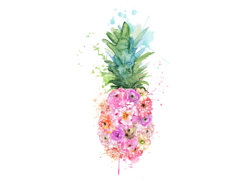Pineapple Floral Tropic (003)